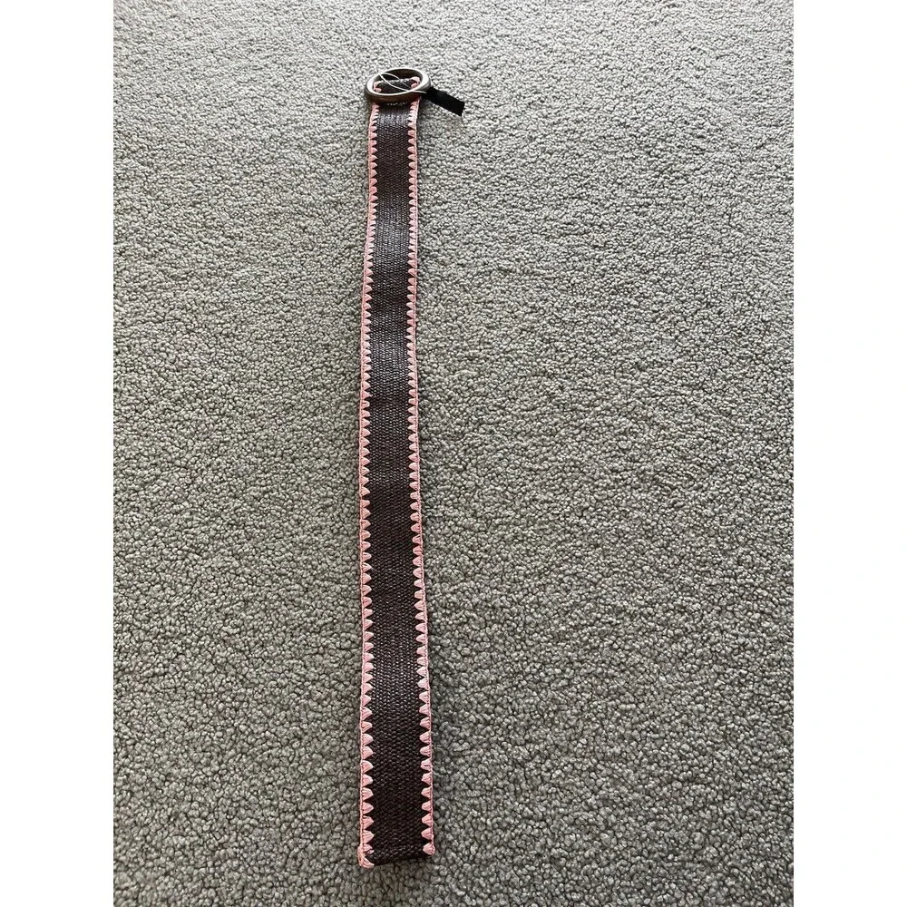 Anthropologie Belt Women’s Preppy Pink Brown Stretchy Size Small New
